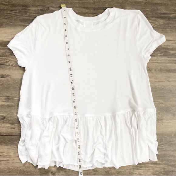ABOUND White Peplum Tee! Size M. - Picture 3 of 6